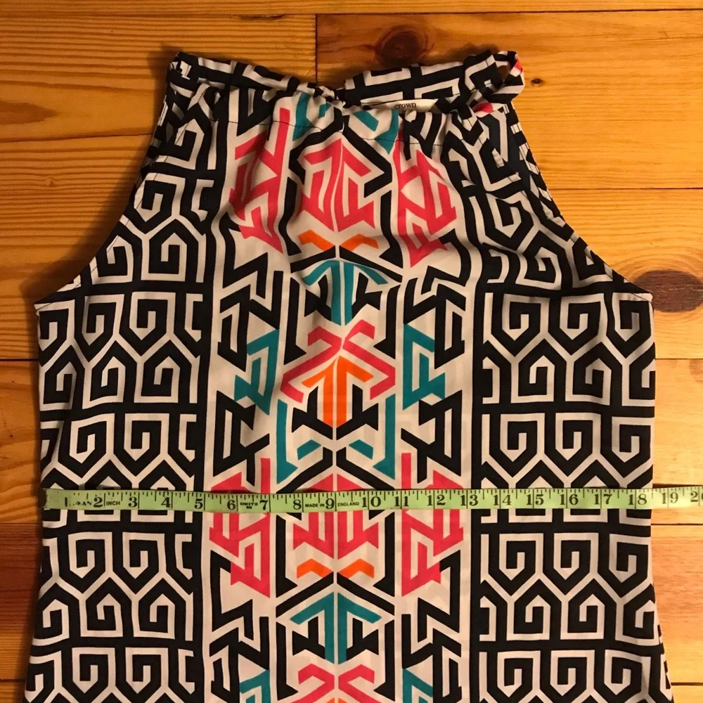 Crown & Ivy Black White Multi Geometric Dress, EUC, M - Picture 6 of 11